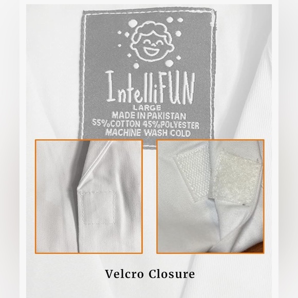 Intellifun Kids Lab Coat Science Doctor Lab Dress-Up Fun Ages 2-10 - Picture 4 of 5